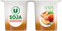 Dessert végétal Soja sur lit de pêche 4 pots x100g