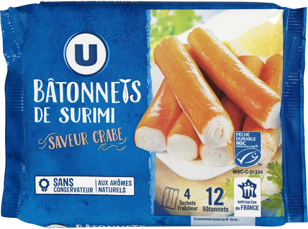 Bâtonnets de surimi, x12 192g