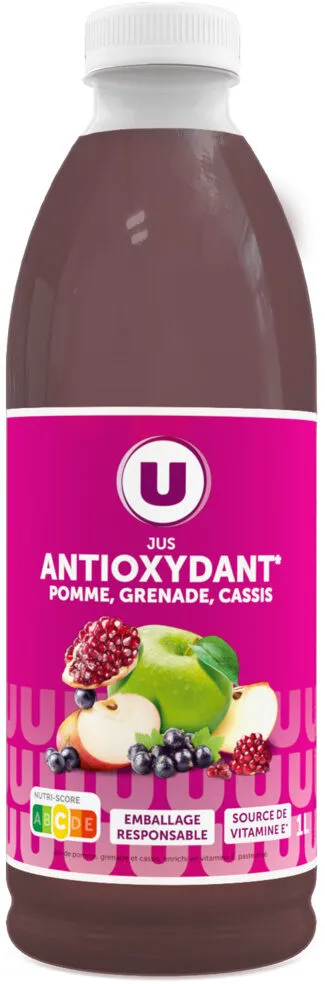 Jus de fruits antioxydant pomme grenade cassis bouteille de 1l