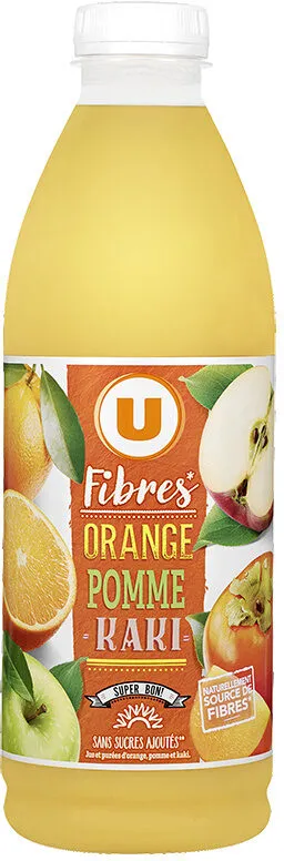 Jus de fruits fibres orange pomme kaki