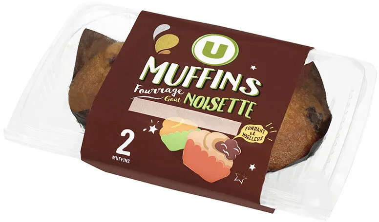Muffins fourrés chocolat noisette