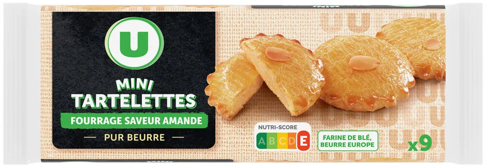 Mini tartelette pur beurre fourrage saveur amande 270g