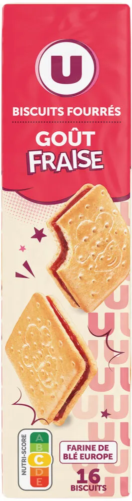 Biscuits goût fraise , paquet de 295g