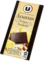 Chocolat noir ananas éclats de noisettes