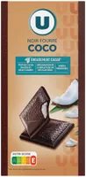 Chocolat noir fourré noix de coco - tablette - 125g