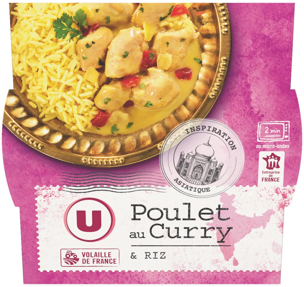 Emincé de poulet au curry et riz