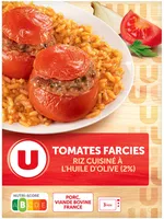 Plat cuisiné individuel Tomates farcies et riz cuisiné
