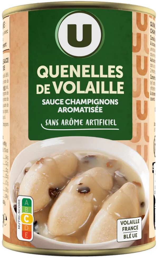 Quenelles de volaille sauce champignons boîte de 400g