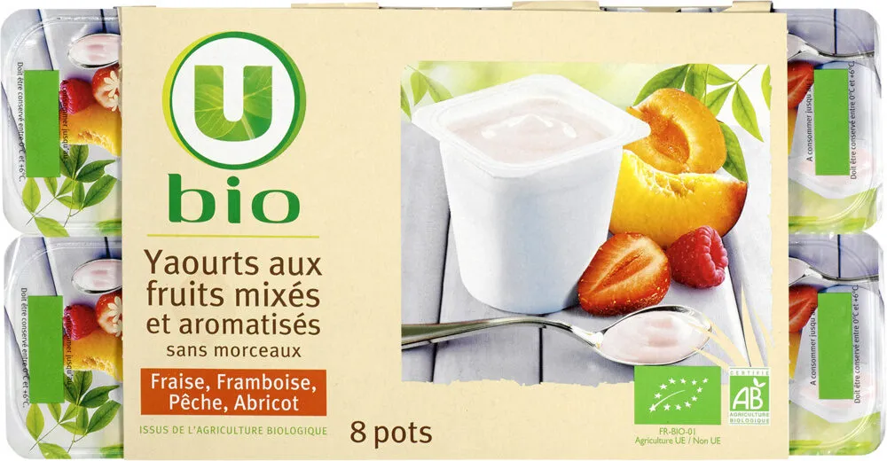 Yaourts brassés à la pulpe de fruits 8x100g