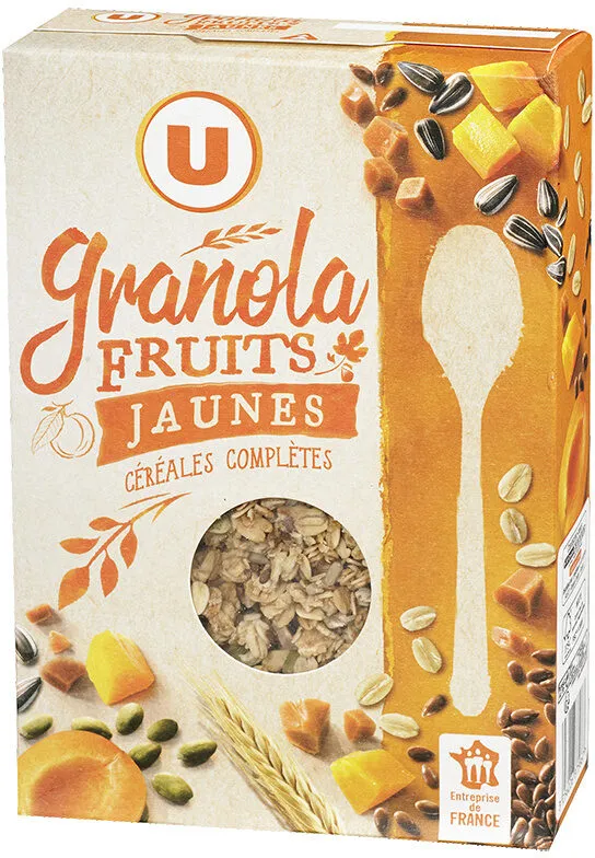 Muesli granola fruits jaunes