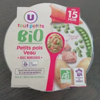 tout petits bio petits pois veau avec morceaux dès 15 mois