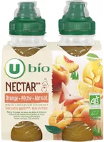 Nectar orange,pêche,abricot sans sucre ajoutés