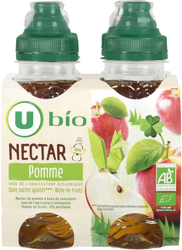 Nectar pomme sans sucre ajoutés