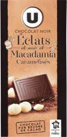 Tablette de chocolat noir aux éclats de noix de macadamia