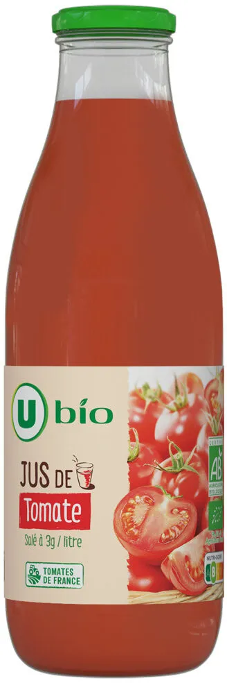 Pur jus de tomate salé bouteille en verre de 75cl