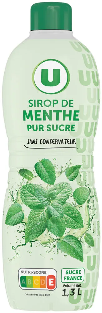 Sirop de menthe bouteille de 1,3l