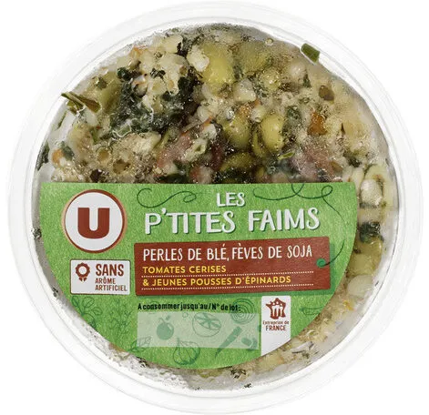 Perles de blé et fèves de soja