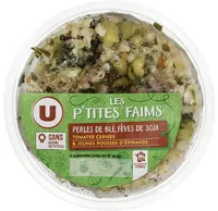 Perles de blé et fèves de soja