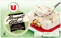 Nougat glacé avec sachet de coulis framboise 430g