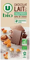 Chocolat lait amandes caramélisées pointe de sel 100g