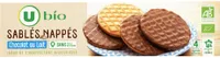 Biscuits Sablés bio nappés au chocolat au lait étui de 200g