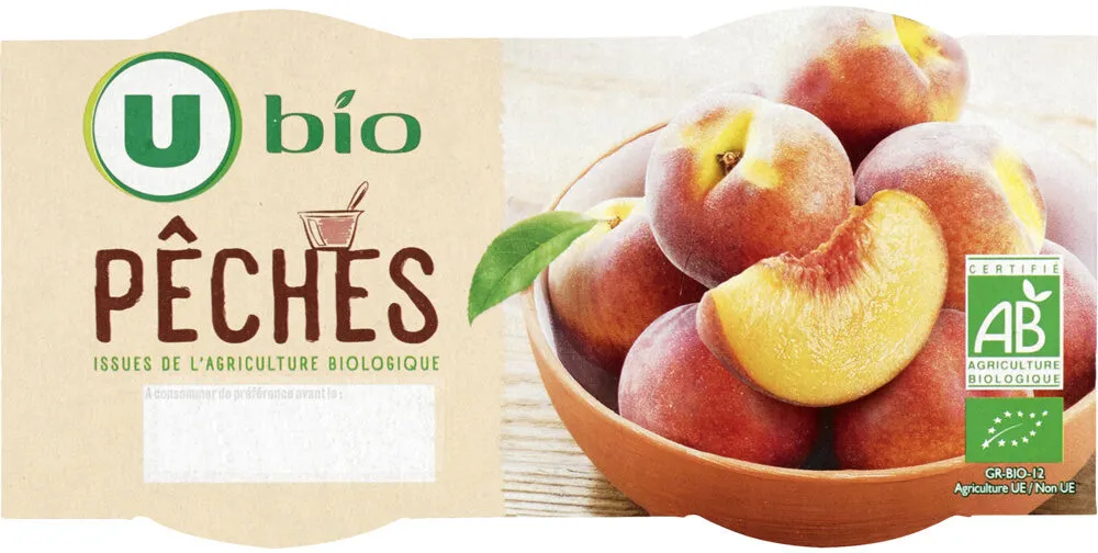 Pêches au sirop bio