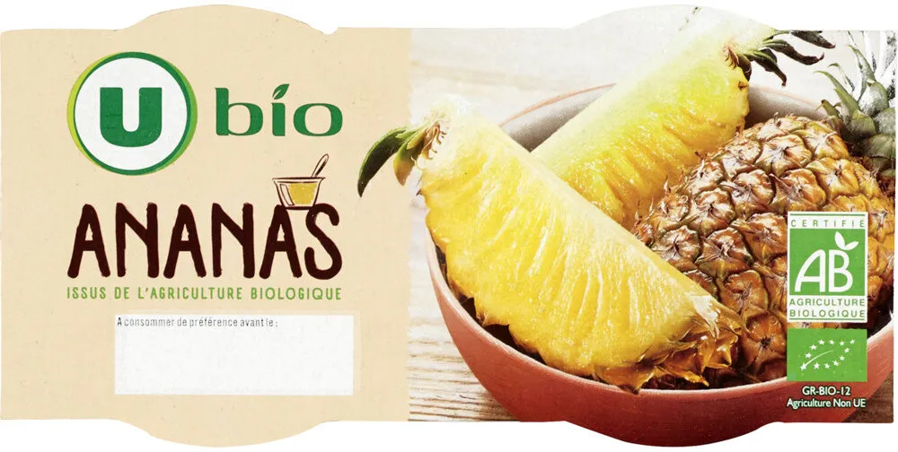 Morceaux d'ananas au sirop bio