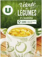 Soupe instantanée aux légumes et croûtons
