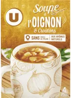 Soupe instantanée à l'oignon et croûtons aromatisée