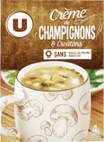 Soupe instantanée aux champignons et croûtons