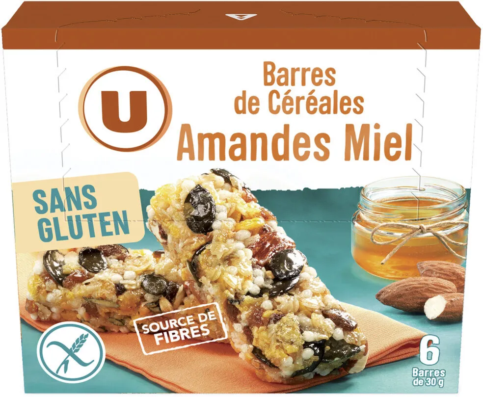 Barres de céréales fruits secs sans gluten Boîte 180g