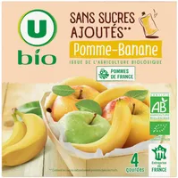 Purée pomme banane sans sucres ajoutés 4 gourdes de 90g