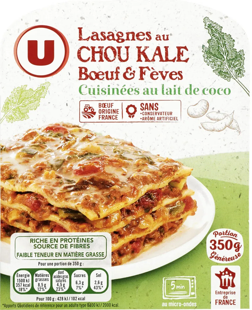 Lasagne au chou kale et à la viande bovine