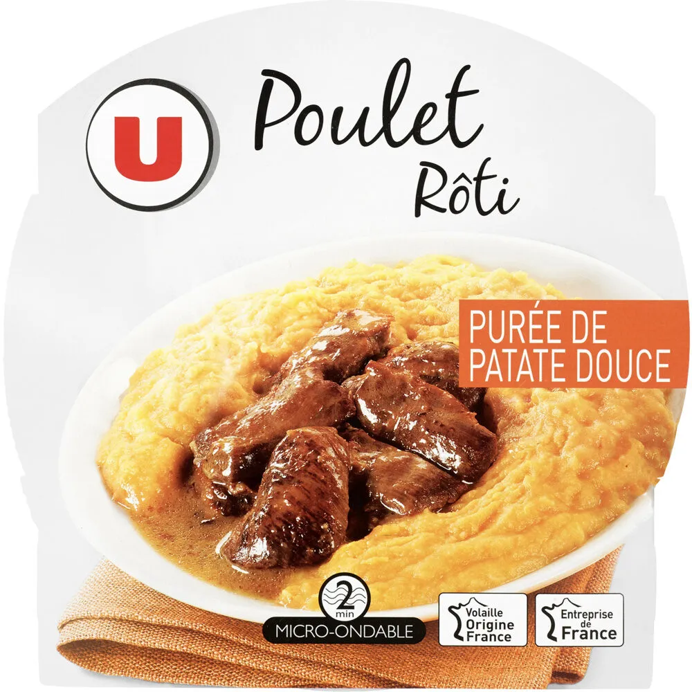Poulet rôti avec purée de patate douce