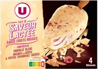 Bâtonnets glacés folie lactée fruits rouges - x4 278g