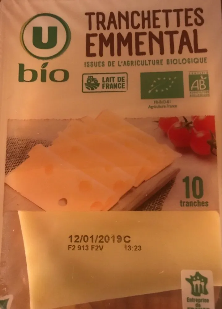 Fromage à pâte pressée cuite emmental - 10 tranches, 200g