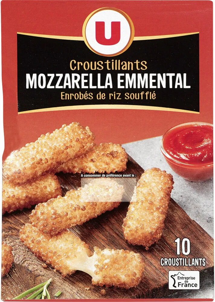 Bâtonnet croustillant à la mozzarella et à l'emmental 14% de matière grasse