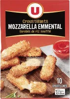 Bâtonnet croustillant à la mozzarella et à l'emmental 14% de matière grasse