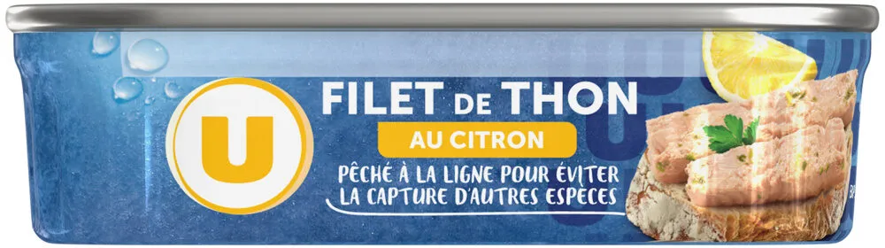 Filets de thon au citron pêché ligne boîte de 115g