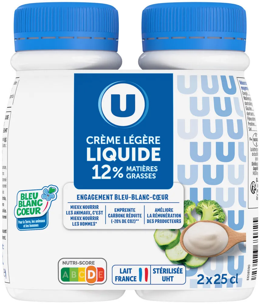 Crème légère liquide Bleu Blanc Coeur, 12%MG