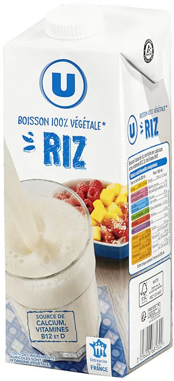 Boisson végétale saveur riz calcium