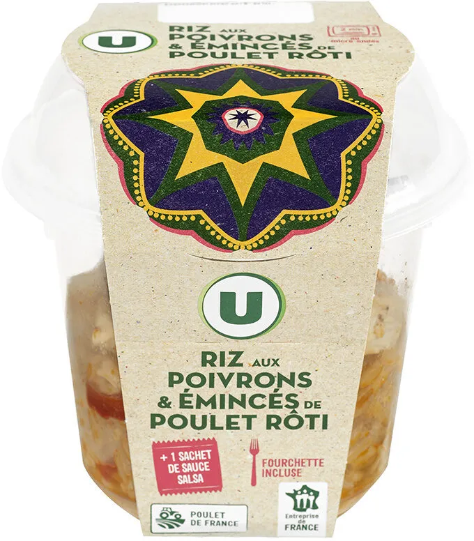 Us box Mexican riz et poulet sauce salsa
