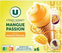 Cônes sorbet mangue passion - X6 408G