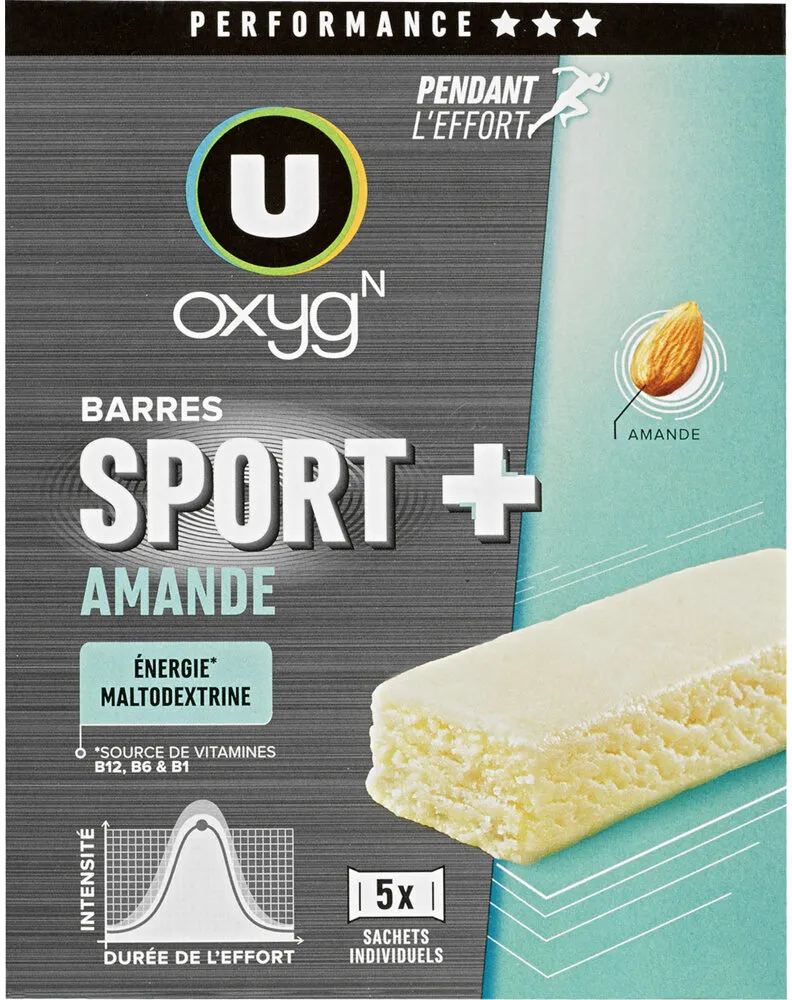 Barres céréales énergie amande, x5, 125g