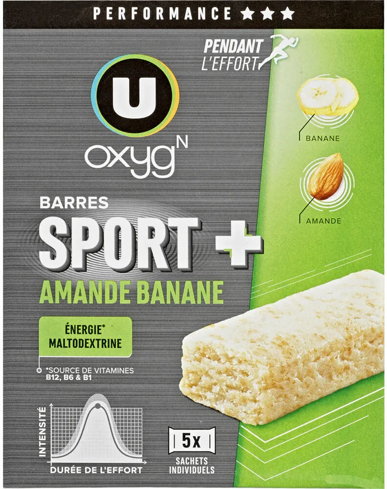 Barres sport+ amande et banane