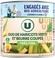 Duo Haricots verts et beurre extra fins - Boîte de 225g net égoutté