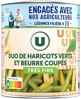 Mélange haricots verts et beurre très fins - Boîte de 455g net égoutté