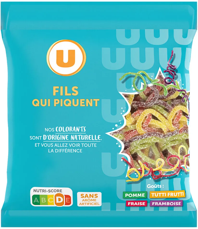 Bonbons fils gélifiés qui piquent 180g