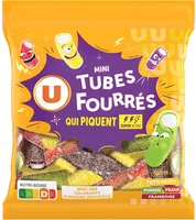 Bonbons mini tubes fourrés qui piquent sachet de 200g