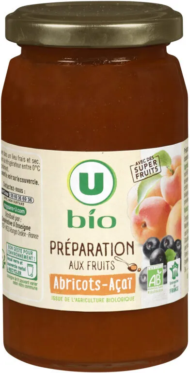 Préparation aux fruits abricots et açaï